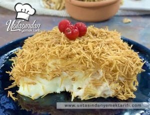 KADAYIFLI MUHALLEBİ TARİFİ, Kadayif pudding recipe