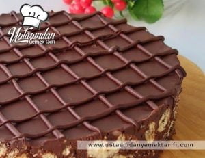 Bisküvili mozaik pasta tarifi, biscuit mosaic cake recipe