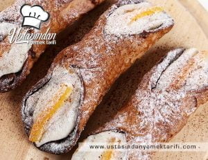 İtalyan tatlısı (Cannoli) kanoli tarifi, Italian dessert Cannoli recipe