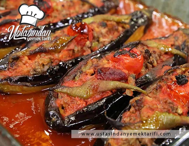 KARNIYARIK TARİFİ, eggplant shrimp recipe