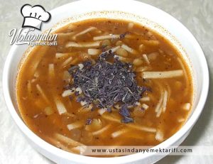 KESME ÇORBASI TARİFİ, green lentil soup with noodles