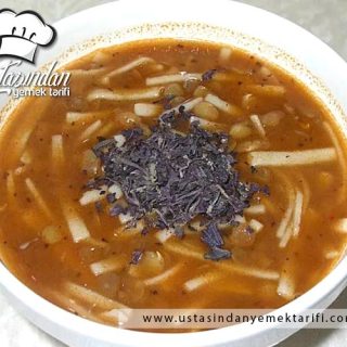KESME ÇORBASI TARİFİ, green lentil soup with noodles