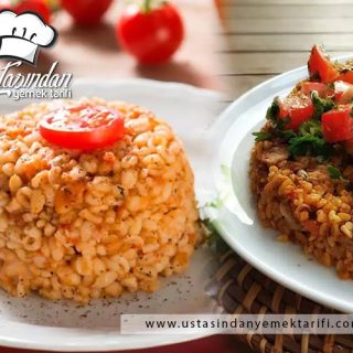 DOMATESLİ BULGUR PİLAVI TARİFİ, Bulgur pilaf with tomatoes recipe