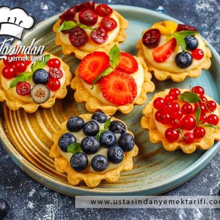 Çilekli Tartolet Tarifi, strawberry tartlet recipe