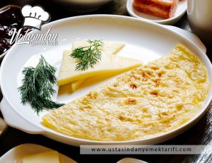 Beyaz peynirli omlet tarifi, cheese omelet recipe