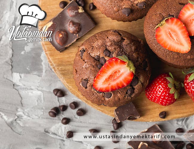 Çikolatalı çilekli kurabiye tarifi, Chocolate Strawberry Shortcake