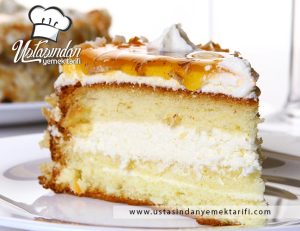 Muhallebili Revani Tarifi, custard revani recipe
