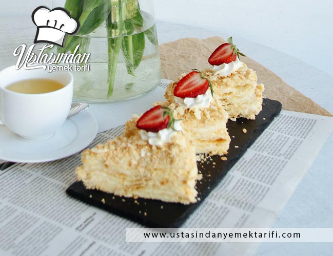 Muzlu Krokanlı Pasta Tarifi, banana croquant cake recipe