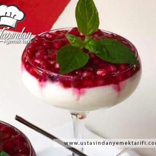 Nar-ı sütlü aş tarifi, pomegranate sauce rice pudding recipe