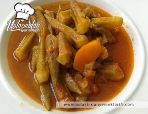 Zeytinyağlı bamya tarifi, olive oil okra recipe