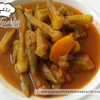 Zeytinyağlı bamya tarifi, olive oil okra recipe