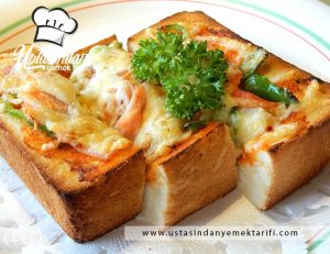 Bayat ekmek pizzası tarifi, stale bread pizza recipe