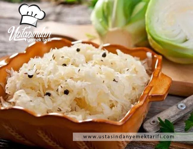 Lahana çorti Turşusu Tarifi, sauerkraut recipe