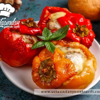 Zeytinyağlı bulgurlu biber dolması tarifi, Bulgur Stuffed Peppers recipe