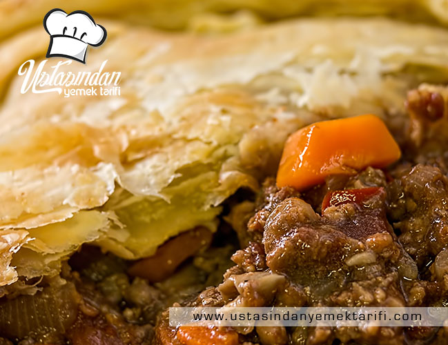 Kıymalı Baklava Tarifi, minced meat baklava recipe